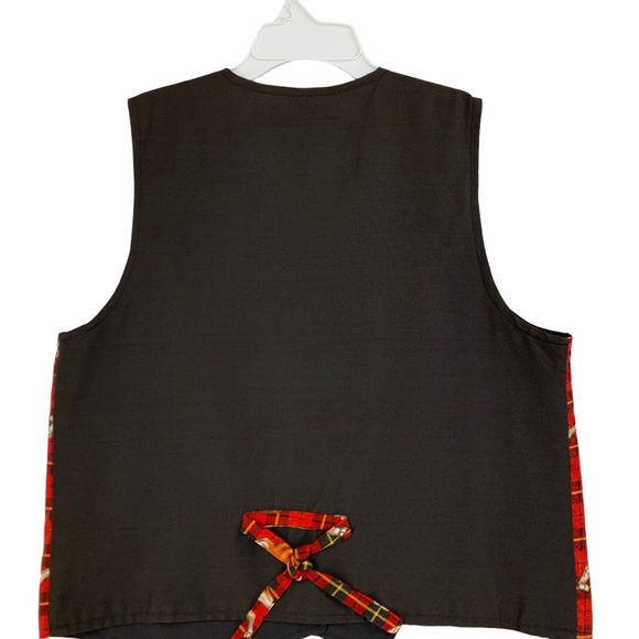 Vintage Handmade Red Plaid Dog Vest Beagle & Basset Hound - Picture 5 of 9